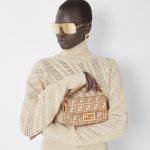 FENDI Baguette® Mini Cappuccino FF jacquard fabric bag - Image 3